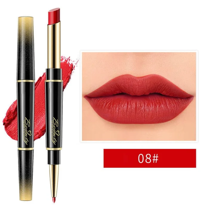 🔥Last Day 49% OFF-Double ended Lipstick Automatic Lip Liner Matte Waterproof Non fading Non stick Lipstick
