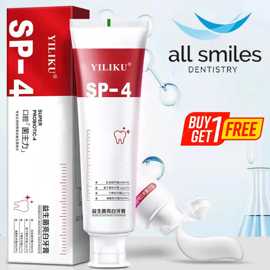 All Smiles Brightening Stain Removing Probiotic Toothpaste