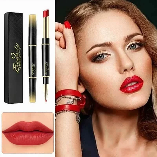 🔥Last Day 49% OFF-Double ended Lipstick Automatic Lip Liner Matte Waterproof Non fading Non stick Lipstick