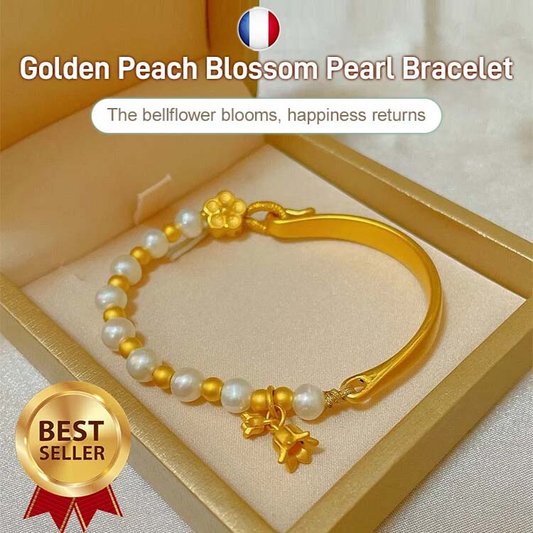 18K Gold plated Peach Blossom Pearl Bracelet