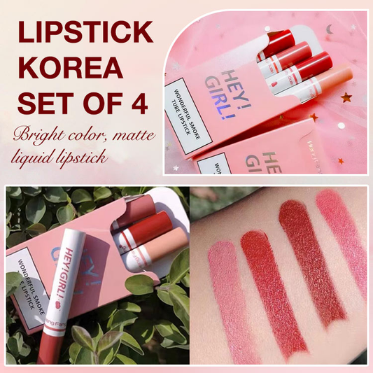 New Year Promo-Korea Lipstick 4 Pcs Set Lasting Waterproof Non Sticky
