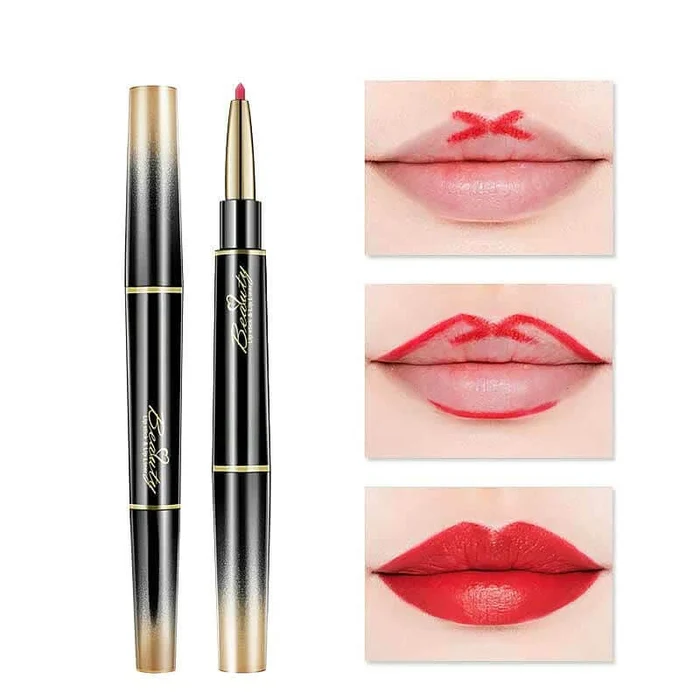 🔥Last Day 49% OFF-Double ended Lipstick Automatic Lip Liner Matte Waterproof Non fading Non stick Lipstick