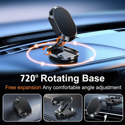 2022 New Alloy Folding Magnetic Car Phone Holder