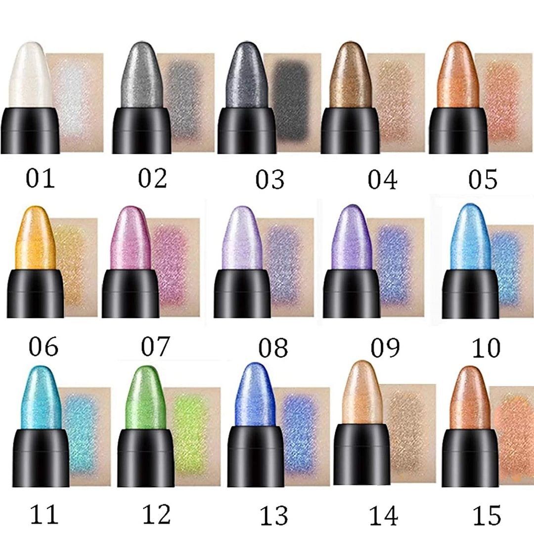 🔥15 Color Highlighter Eyeshadow Pencil Glitter Eye Shadow Eyeliner Pen